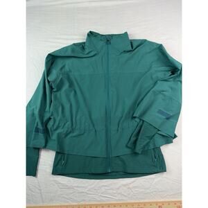 Sweaty Betty Jacket Womens 10 Teal Zip Up Lightweight Athletic Running Rain Coat